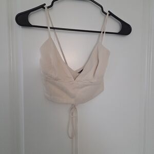 Zara Beige Spaghetti Strap Top